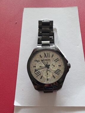 Black And Gols Fossil Watch